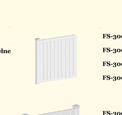 722,00 Ogrodzenie parawanowo-proste 1 FS-300-352-001 FS-300-362-001