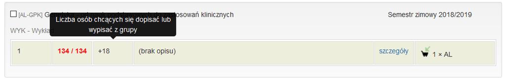 miejsc w grupie (Rys. 10). Podana jest cena w żetonach. Ikona koszyka pozwala na złożenie/wycofanie zgłoszenia.