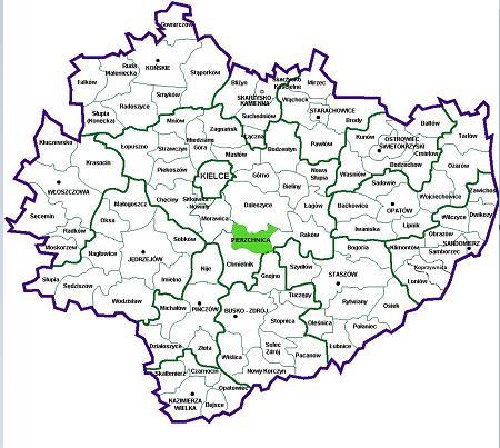 Program Rewitalizacji Gminy Pierzchnica na lata 2016-2023 Mapa nr 2: Gmina Pierzchnica na tle Województwa Świętokrzyskiego Źródło: opracowanie własne 7 Krajowa Strategia Rozwoju Regionalnego
