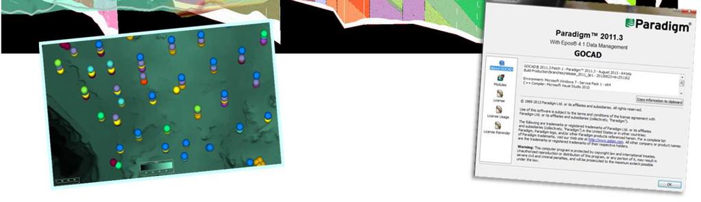 do 340 m) przetworzonego w oprogramowaniu GOCAD, area