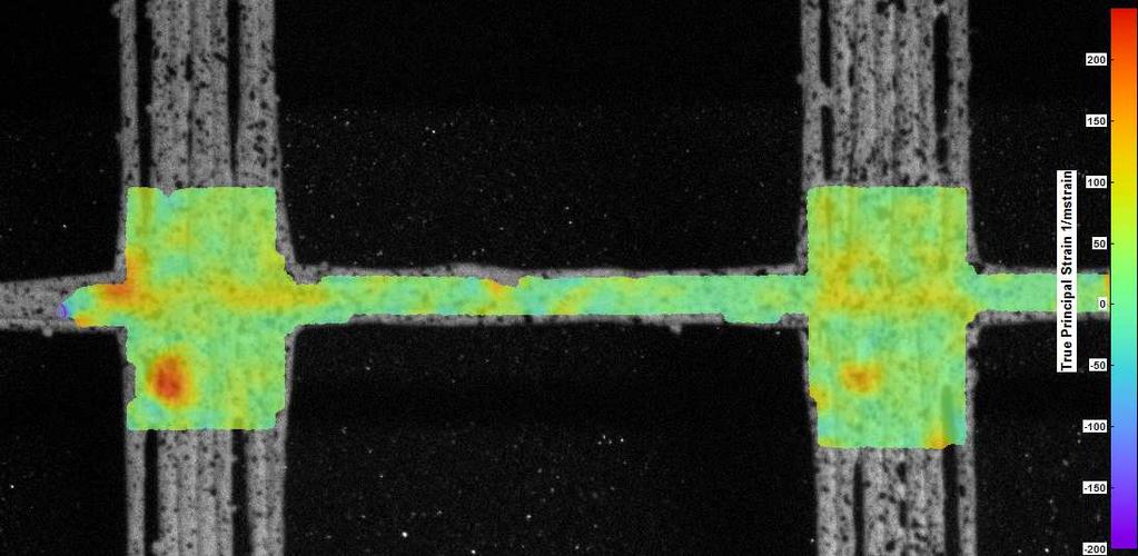 Distribution of vertical displacements of Fortrac geosynthetic sample Rys. 10.