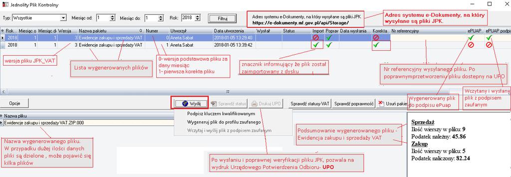 Raporty-> Deklaracje -> ->