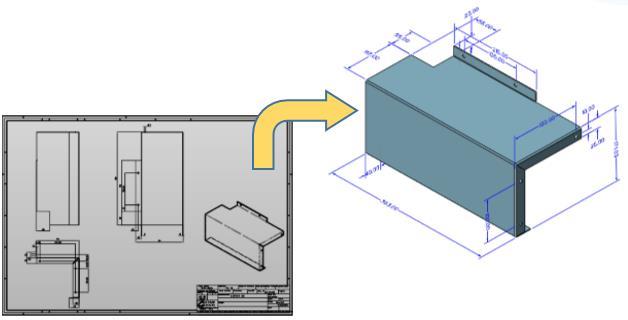 Wiele firm potrzebuje przerzucić dane z do CAD 3D z systemów CAD 2D. ZW3D ma dużą zdolność do ponownego użycia dokumentacji 2D.