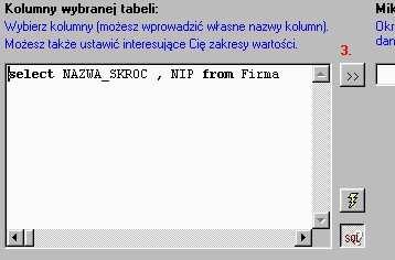 zostanie otwarty edytor SQL z zainicjowanym przez nas zapytaniem (w trybie