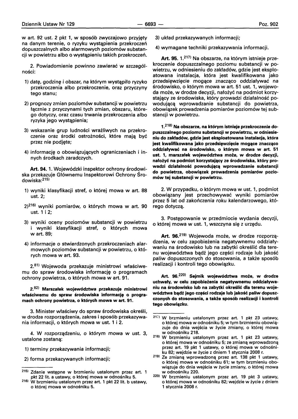 Dziennik Ustaw Nr 129-6693- Poz.902 wart. 92 ust.