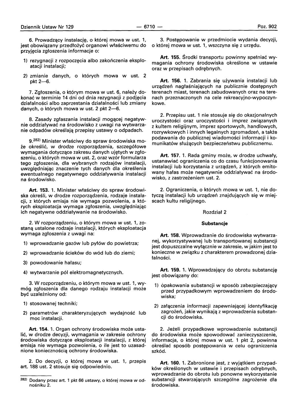 Dziennik Ustaw Nr 129-6710 - Poz. 902 6. Prowadzqcy instalacje, 0 kt6rej mowa w ust.