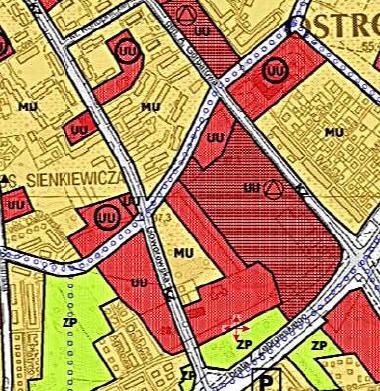 MIEJSCOWY PLAN ZAGOSPODAROWANIA PRZESTRZENNEGO REJONU "ULMÓW" W OSTROŁĘCE WYRYS ZE STUDIUM UWARUNKOWAŃ I KIERUNKÓW ZAGOSPODAROWANIA PRZESTRZENNEGO MIASTA OSTROŁĘKI granica terenu objętego planem