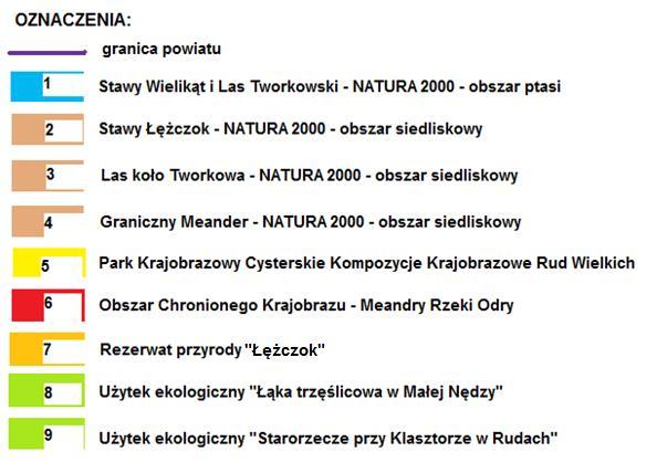 ochrony przyrody ustanowionych na