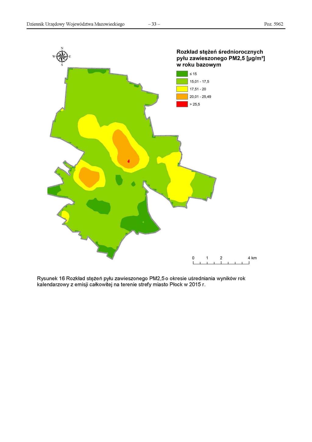 e) źródła punktowe (oddziaływanie emisji z kompleksu Zakładu Rafineryjno - Petrochemicznego PKN ORLEN S.A.