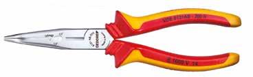 izolowane VDE do 10 V, zgodnie z EN 609/IEC 609, izolacja otulinowa Szczypce do cięcia bocznego VDE 8314 VDE Ze smukłą główką, idealne do stosowania w ciasnych przestrzeniach Indukcyjnie hartowane