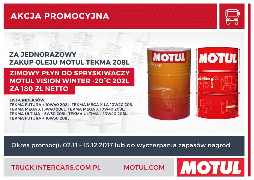 Oleje Motul Tekma Za jednorazowy zakup oleju Motul Tekma 208l, w okresie obowiązywania promocji,