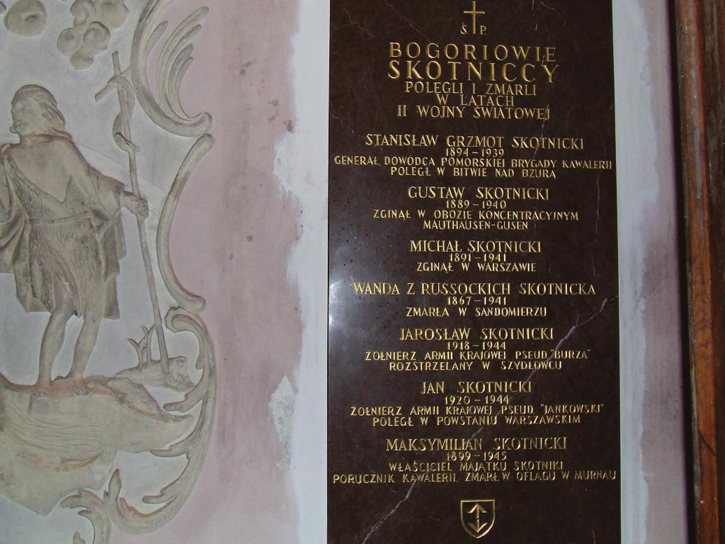 Kościół parafialny pw. św. Jana Chrzciciela w Skotnikach. Kościół w Skotnikach ufundował arcybiskup gnieźnieński Jarosław Bogoria Skotnicki w latach 1347-1350.