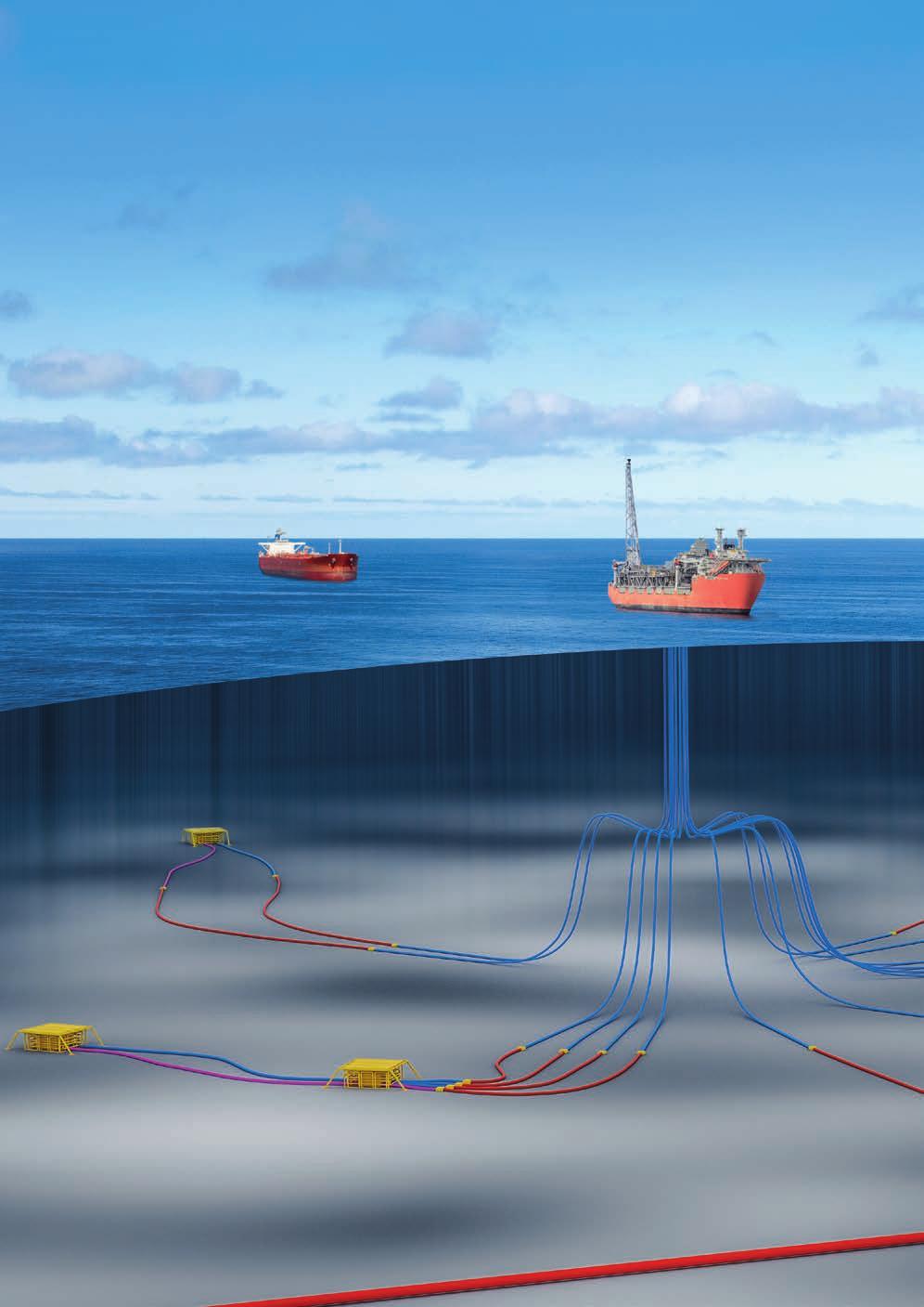Jak działa FPSO? Tankowiec Odbiera oczyszczoną ropę naftową. Załadunek może odbywać się poprzez bezpośrednie przyłącza lub za pomocą boi transferowej umieszczonej w odległości ok. 3-4 km od FPSO.