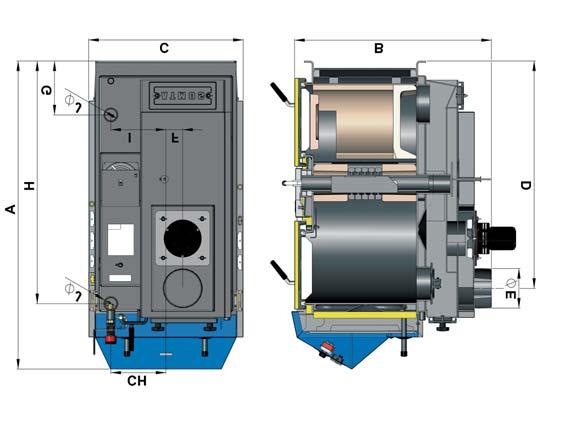 WYMIARY C 18 S C 25 ST C 32 ST AC 25 S AC 35 S A 1185 1435 1435 1185 1435 B 758 758 858 758 758 C 675* 675* 675* 675* 675* D 874 1121 1121 874 1121 E 150 (152) 150 (152) 150 (152) 150 (152) 150 (152)