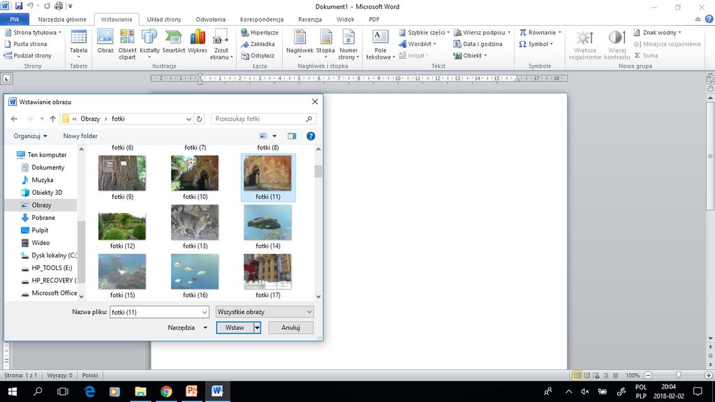 Edytor tekstu MS Word 2010 PL: zdjęcia. Wstawianie zdjęć.