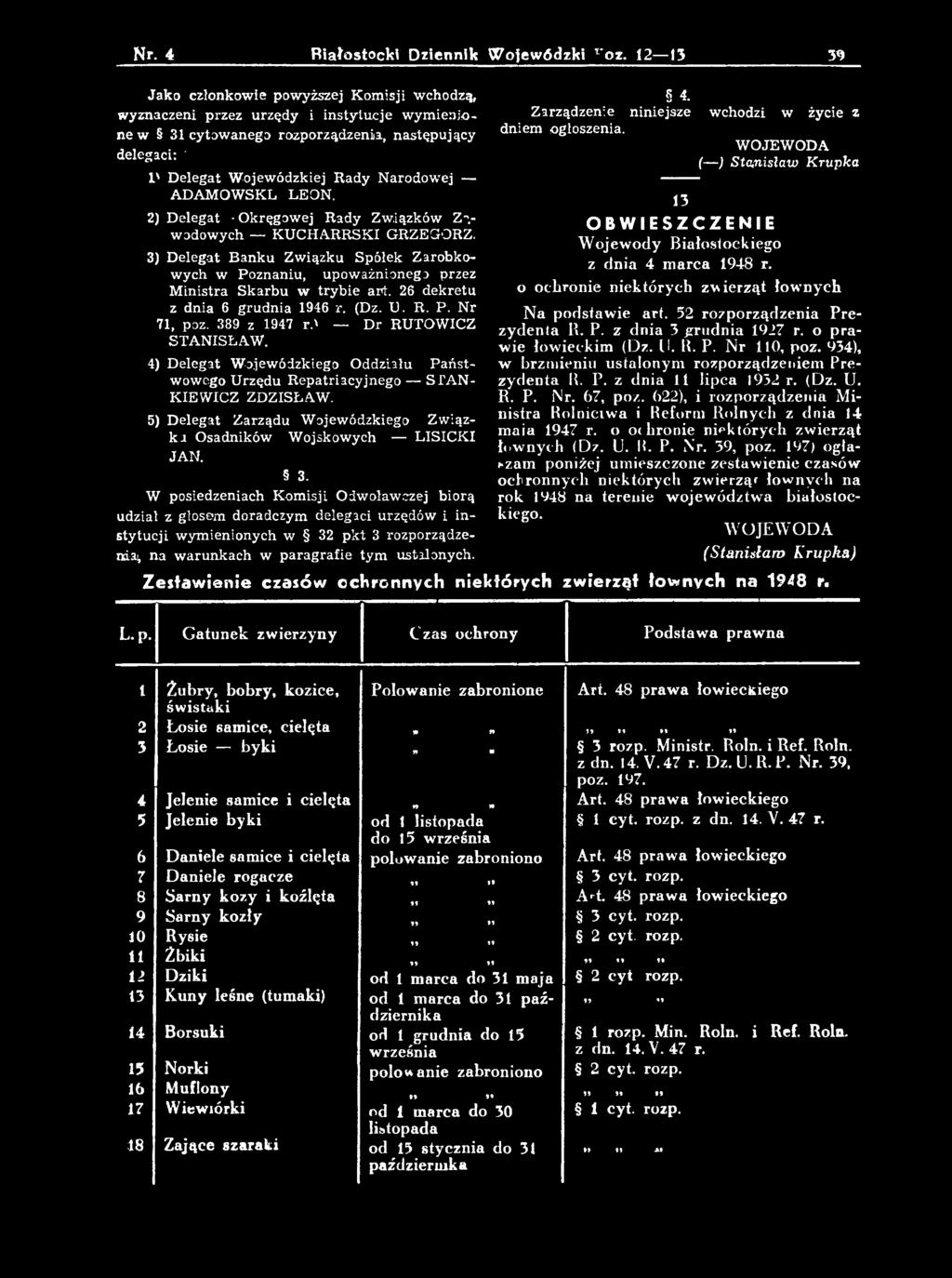5) D elegat Z arządu W ojew ódzkiego Z w iązk i O sadników W ojskow ych LISIC K I JAN. 3.