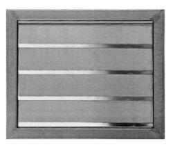 Wyrzutnia ścienna prostokątna WS lamele aluminiowe ruchome, rama ocynk Wysokość Szerokość
