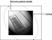 kierunku (rysunek 7.36). Światło promieniste (Omni) oświetla obraz z góry (względem płaszczyzny obrazu) (rysunek 7.37).
