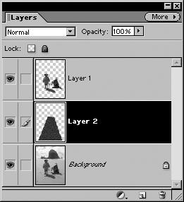 Jeżeli wybrałeś teksturę z palety Effects, zostanie ona dodano jako osobna warstwa, co można zobaczyć na palecie Layers (rysunek 7.46). Rysunek 7.44.