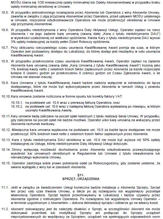 Umowa na świadczenie usług