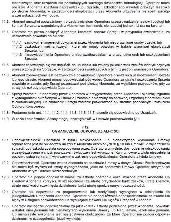 Umowa na świadczenie usług