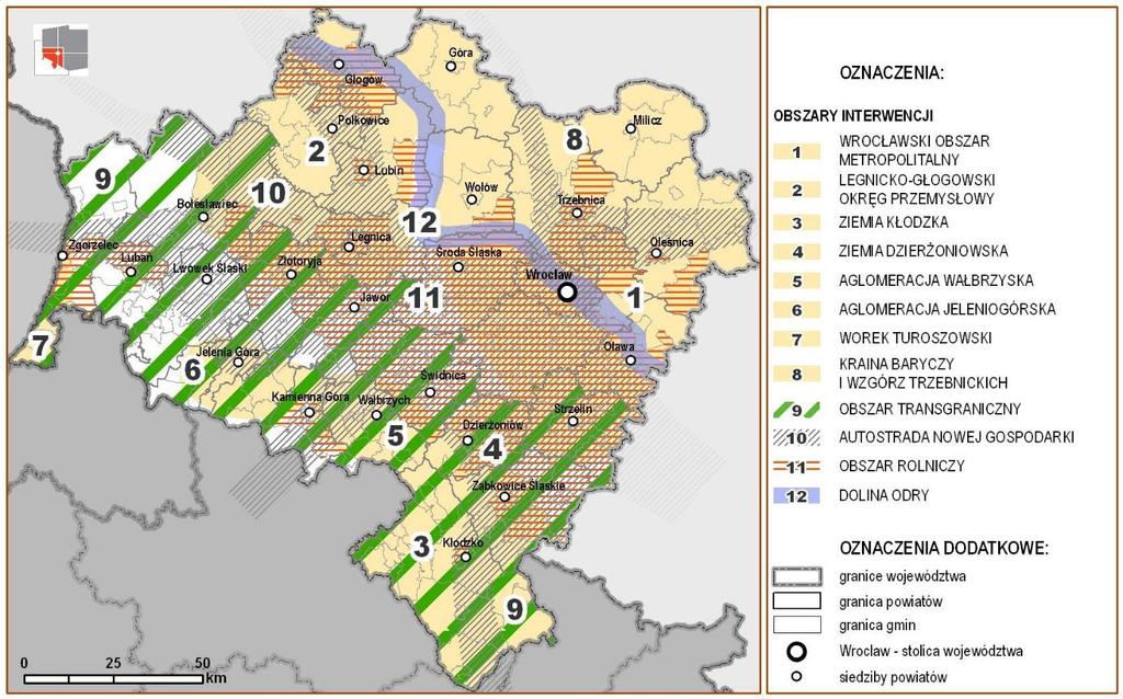 2 Diagnoza stanu społeczno- gospodarczego Ziemi Dzierżoniowskiej Plan Zagospodarowania Przestrzennego Województwa Dolnośląskiego z perspektywą do 2020 roku definiuje Ziemię Dzierżoniowską jako jeden