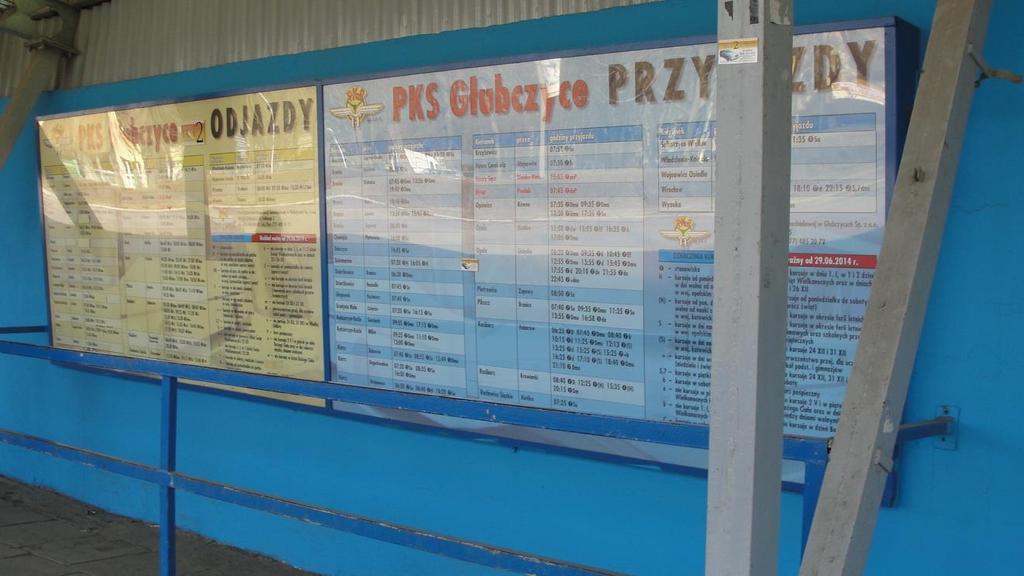 Rysunek 22 Tablica odjazdów i przyjazdów na