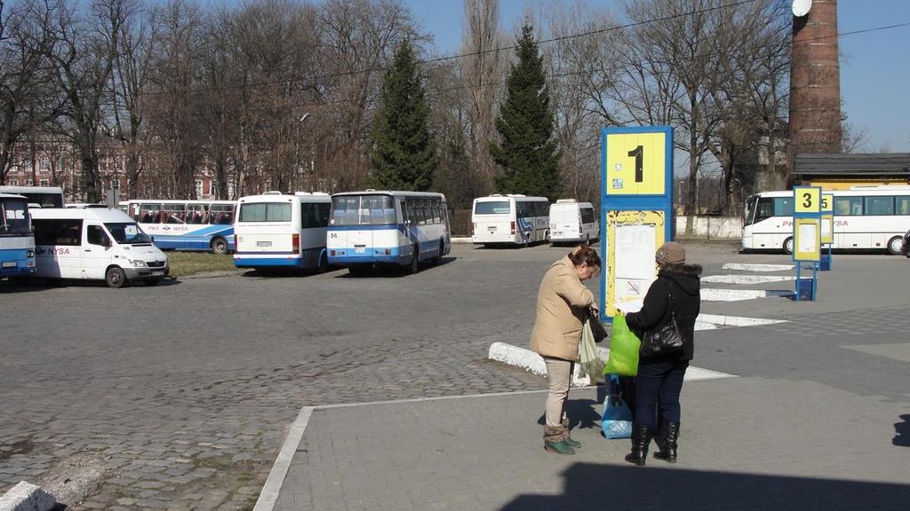 Rysunek 47 Stanowiska przystanków autobusowych w