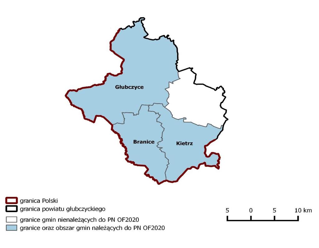 Tabela 3 Podział powiatu głubczyckiego ze względu na gminy miejskowiejskie, wiejskie oraz miasta Gminy miejsko-wiejskie Wiejskie Miasta Baborów Głubczyce Kietrz Branice Baborów Głubczyce Kietrz