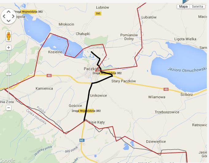 DW 382 przebieg Stanowice Świdnica Dzierżoniów Ząbkowice Śl.