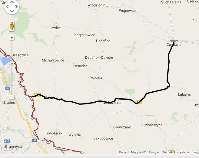 DW 419 przebieg Nowa Cerekwia Kolonia Św.