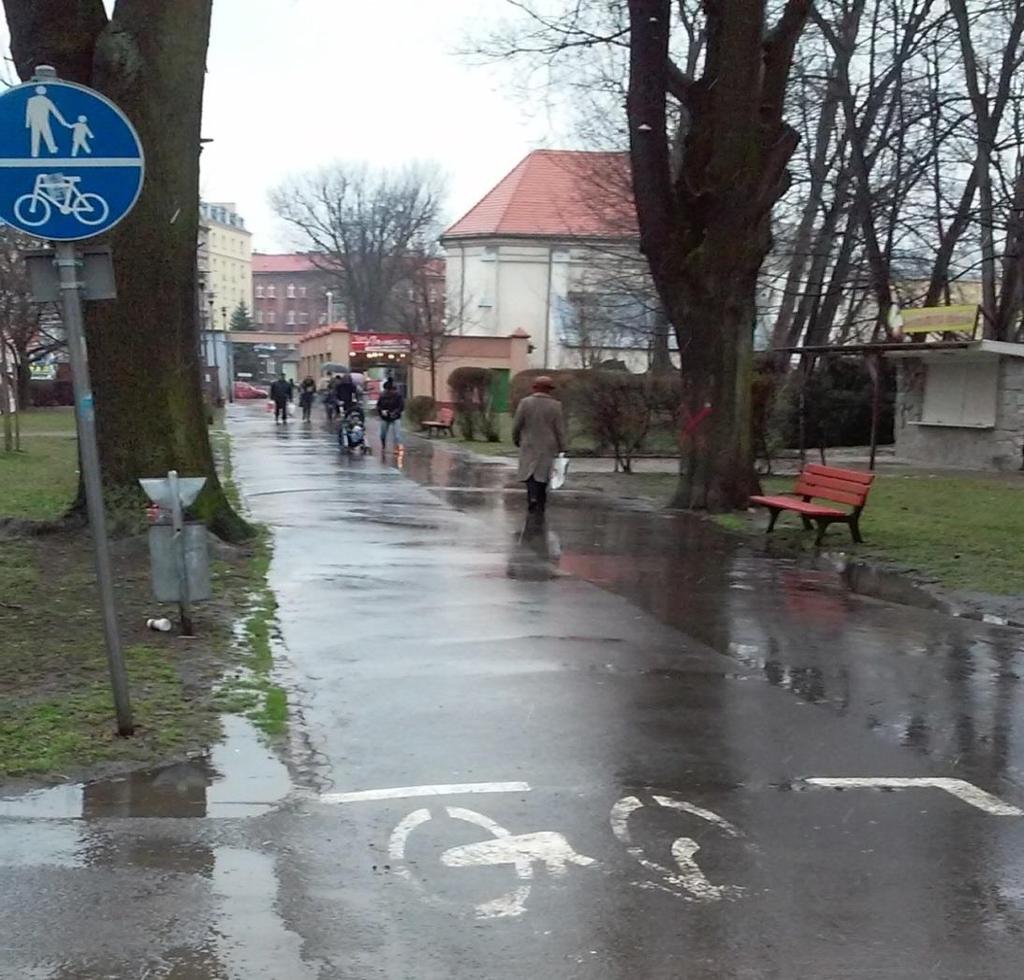 Rysunek 102 Infrastruktura na trasie przy al. J.