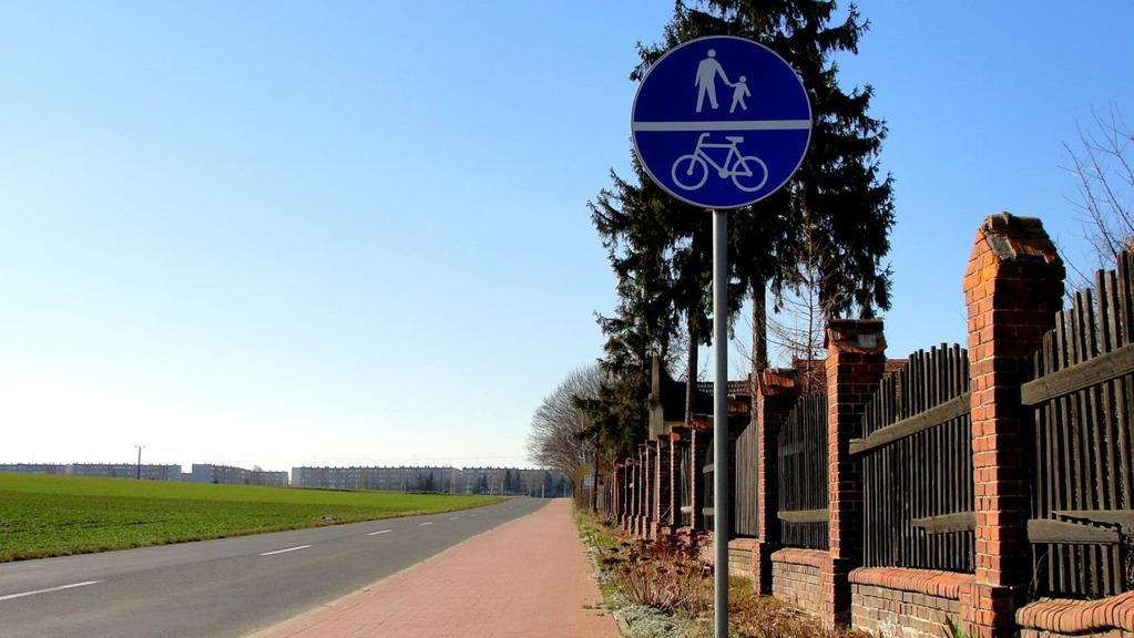 Rysunek 116 Oznakowanie drogi rowerowej oraz