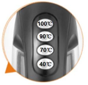 USTAWIENIA TEMPERATURY / GOTOWANIE WODY: 1. Po włączeniu zasilania urządzenia (po 1-2 sek.), diody LED migają kolejno.