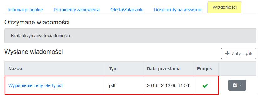 oraz wynik weryfikacji podpisu elektronicznego) zostaną