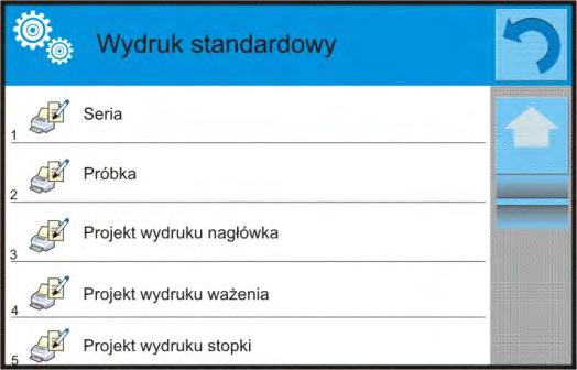 standardowego, jak również wydruku niestandardowego. Wydruk standardowy Składa się z pięciu wewnętrznych bloków, które zawierają różne zmienne.