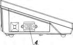 (COM1) 3 złącze USB 4 złącze WE/WY, RS232 (COM2) Uwaga: Przewód waga