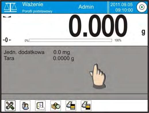 <Profil> - wybór profilu, które będzie wykorzystywany podczas pracy. 3. Nacisnąć odpowiednie menu i wybrać ten element, który ma podlegać modyfikacji.
