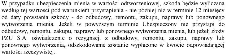 Klauzula mienia przemieszczonego pomiędzy placówkami zmiana zapisu SIWZ dotyczącego limitu odpowiedzialności na: Maksymalny limit odpowiedzialności dla mienia przeniesionego do innej lokalizacji