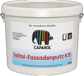 Składniki systemu: Capatect SISI Fassadenputz R i K Sylitol Fassadenputz R i K Capatect Mineral Leichtputz R i K hybrydowy