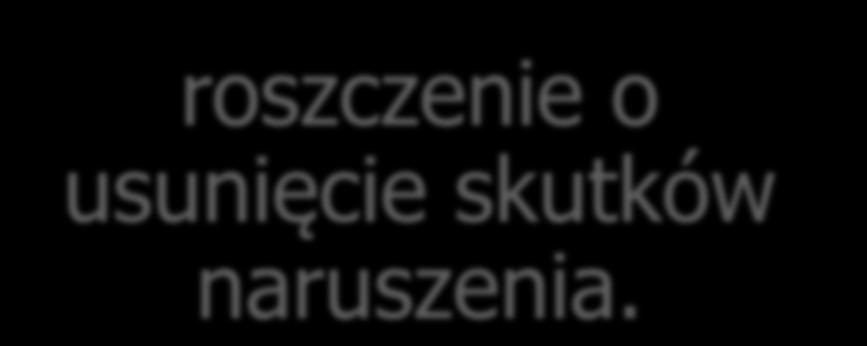 zaniechanie działań zagrażających naruszeniem lub