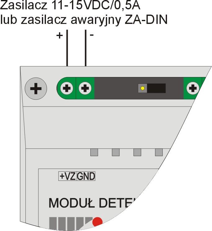 Z12 Z13 Styk wspólny wyjścia przekaźnikowego PK1 (C1) Styk normalnie zwarty wyjścia przekaźnikowego PK1 (NC1) Opisy stanów wyjść przekaźnikowych dotyczy sytuacji po włączeniu zasilania, przy