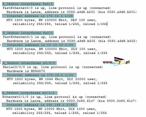 15 (Pobrane z slow7.pl) Protokół CDP odkrył przed nami 2 nowe urządzenia a mianowicie switch S_3 i router R_4.