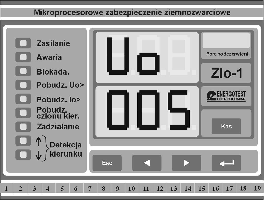 Instrukcja użytkowania ZIo-1 v.2 23 6. SYGNALIZACJA ORAZ SYGNAŁY WEJŚCIOWE I WYJŚCIOWE 6.1. Sygnalizacja lokalna Na rys.