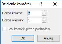 przycisk myszy i kliknąć w polecenia Podziel komórki.