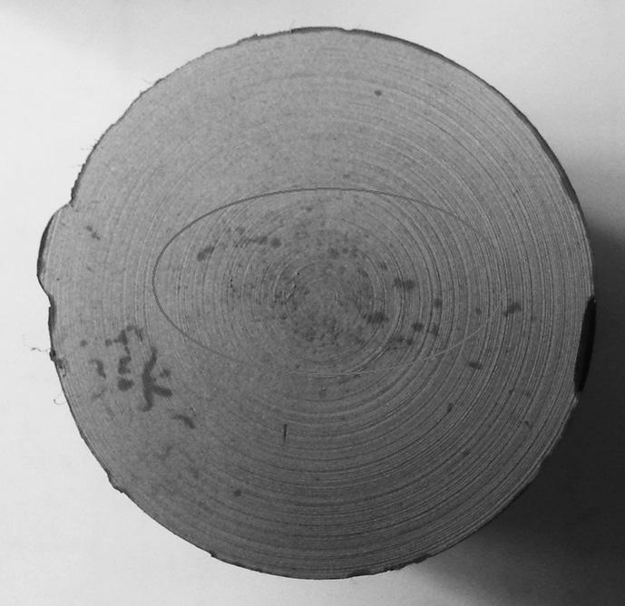 solder flux), surface open blisters, incomplete fusion on 35% of the edge length ; after face deep planed: c) sample 0, incomplete fusion (), internal defect of casting () Tablica V.