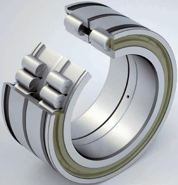 Seia NNF 50xx.PP Wymiay [mm] Ganiczne Ganiczna obciążenie pędkość zmęczeniowe obotowa d D B C E NNF5004.PP 0,21 20 42 30 29 0,3 35,5 28,2 24,7 40,2 1,8 0,5 40 50 5,7 3600 NNF5005.