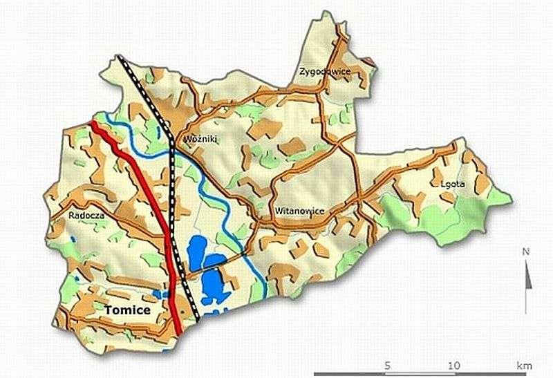 Rysunek 2. Mapa gminy Tomice. Źródło: www.tomice.pl 1.3.
