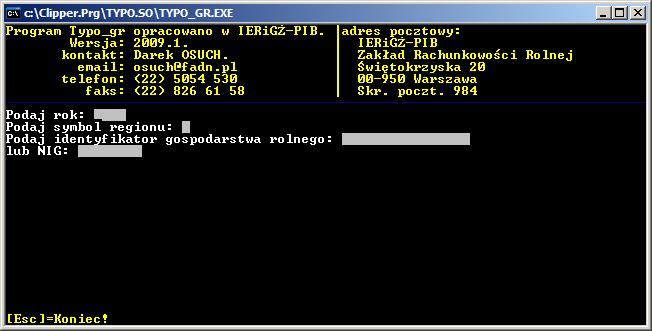 Dodatkowo w IERiGś-PIB opracowano program komputerowy do gromadzenia danych z kwestionariuszy w komputerowej bazie danych.