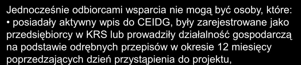 : osoby w wieku od 50 roku życia, osoby długotrwale bezrobotne, kobiety, osoby niepełnosprawne.